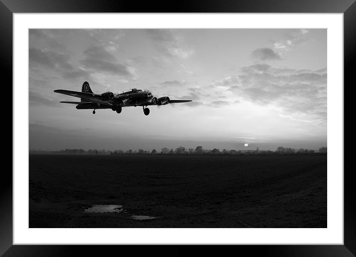 B-17 sunrise departure Framed Mounted Print by Gary Eason