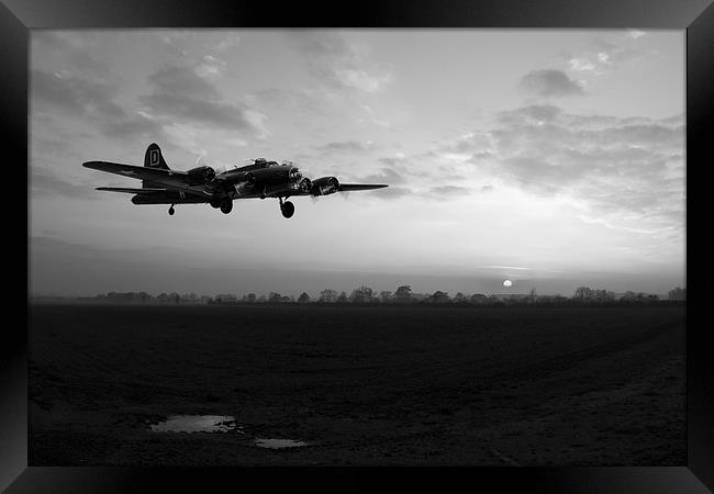 B-17 sunrise departure Framed Print by Gary Eason
