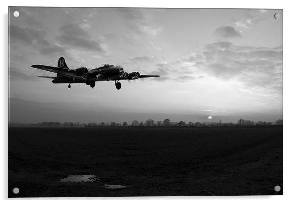 B-17 sunrise departure Acrylic by Gary Eason