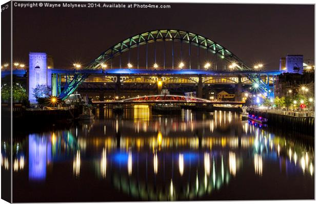  Tyne Bridges Canvas Print by Wayne Molyneux