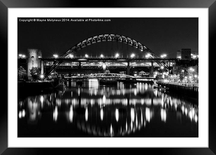 Tyne Bridges  Framed Mounted Print by Wayne Molyneux