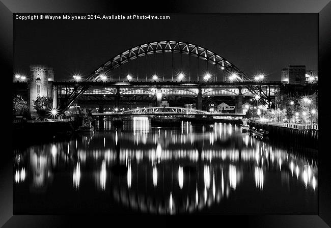 Tyne Bridges  Framed Print by Wayne Molyneux