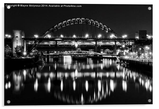 Tyne Bridges  Acrylic by Wayne Molyneux