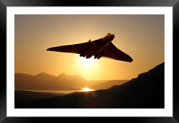  Vulcan sunset Framed Mounted Print by Philip Catleugh