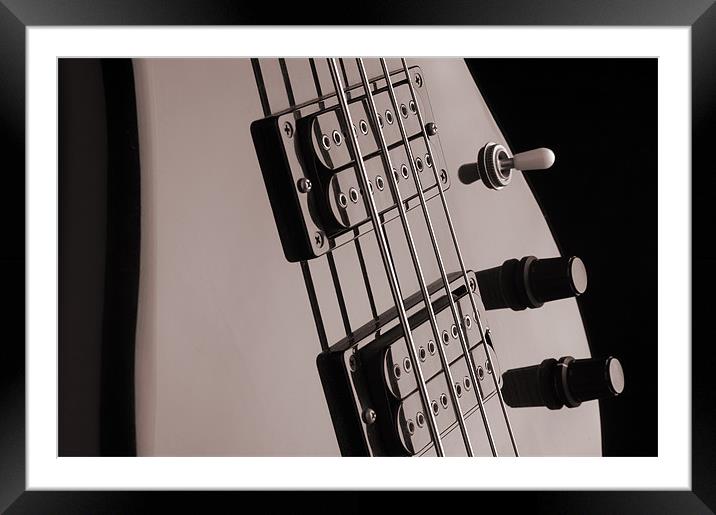Electric bass guitar Framed Mounted Print by Josep M Peñalver