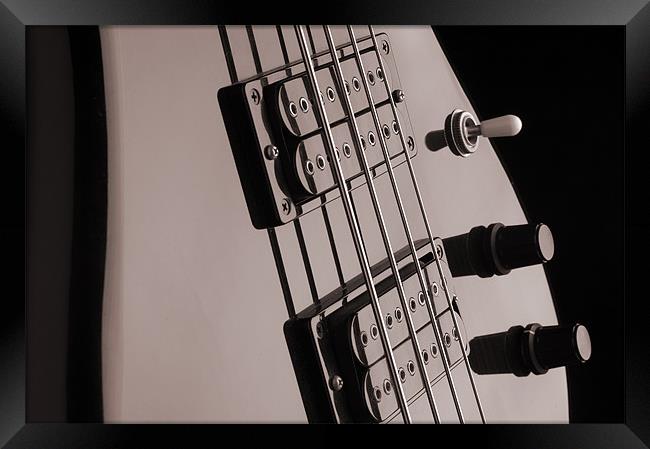 Electric bass guitar Framed Print by Josep M Peñalver