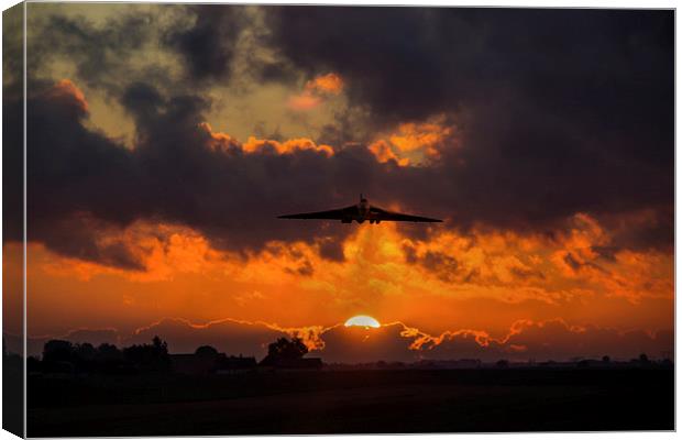 Vulcan Sunset Scramble  Canvas Print by J Biggadike