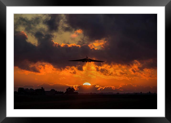 Vulcan Sunset Scramble  Framed Mounted Print by J Biggadike