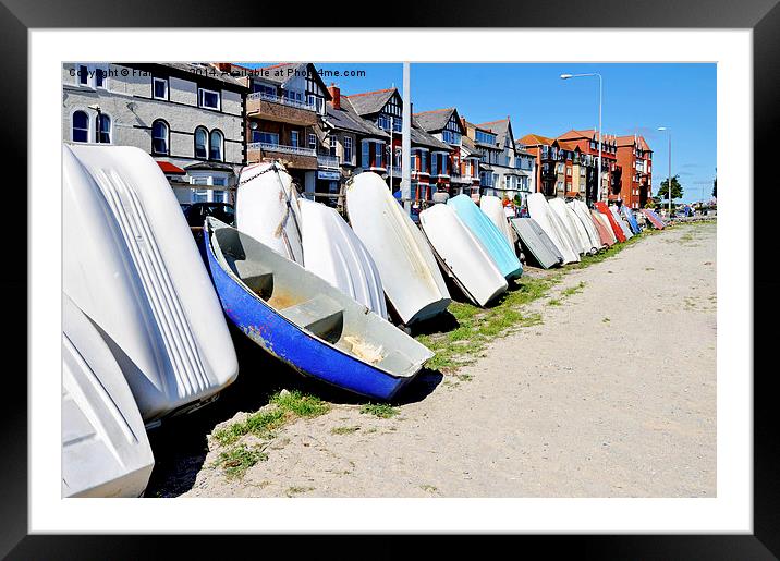  Colourful Rowing boats, draining off overnight Framed Mounted Print by Frank Irwin
