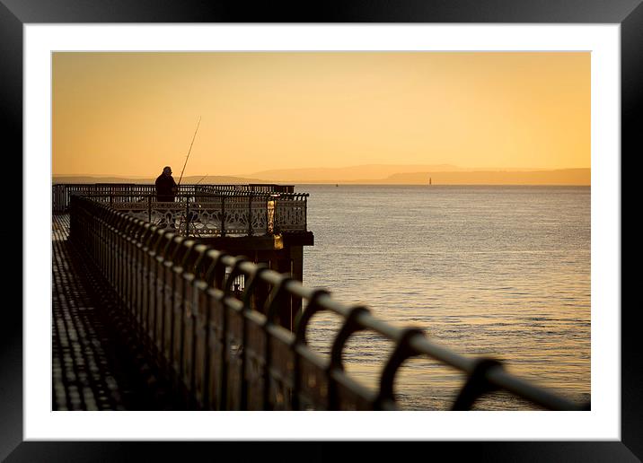  The lone fisherman Framed Mounted Print by Andrew Richards