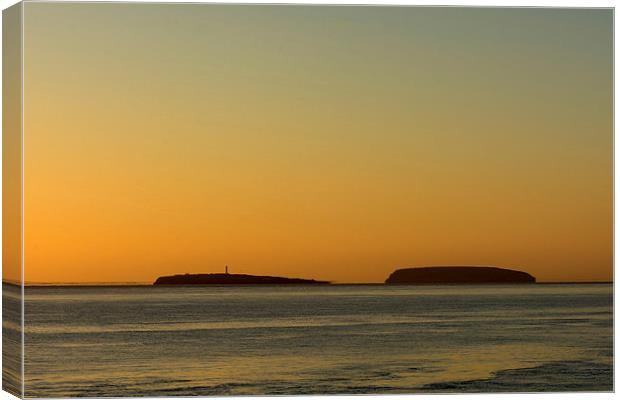  The Holme Islands sunrise Canvas Print by Andrew Richards