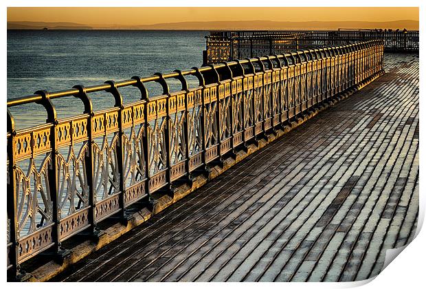  Golden railings Print by Andrew Richards