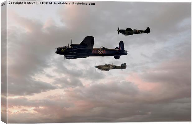  Battle of Britain Memorial Flight Canvas Print by Steve H Clark