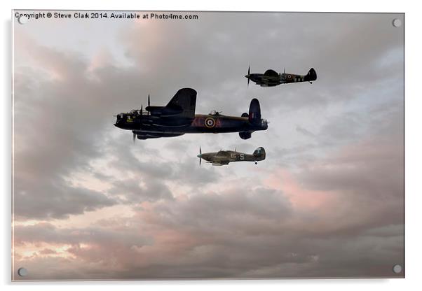  Battle of Britain Memorial Flight Acrylic by Steve H Clark