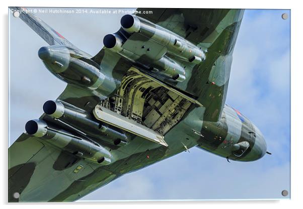  Vulcan XH558 Open Bomb Bay Acrylic by Neil Hutchinson