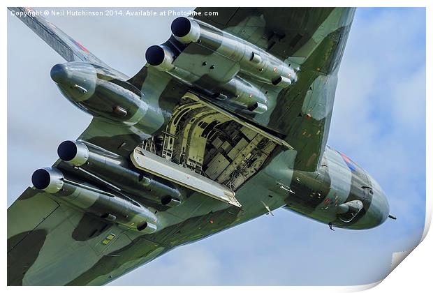  Vulcan XH558 Open Bomb Bay Print by Neil Hutchinson