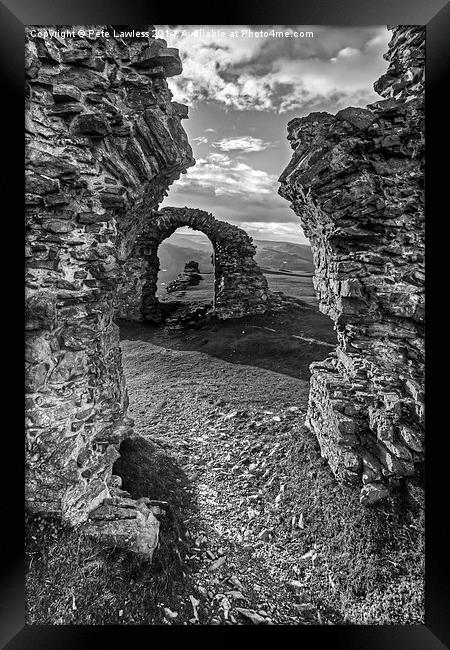  The ruins of Castell Dinas Brân Llangollen Framed Print by Pete Lawless