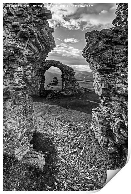  The ruins of Castell Dinas Brân Llangollen Print by Pete Lawless