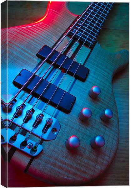 Electric bass guitar Canvas Print by Josep M Peñalver