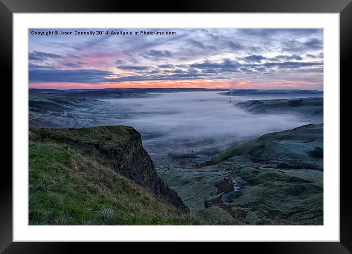  Hope Valley At Sunrise Framed Mounted Print by Jason Connolly