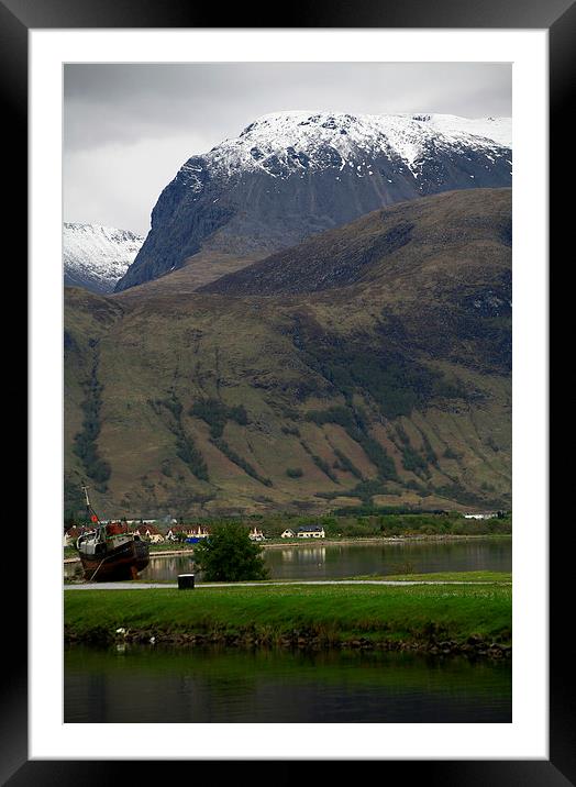  Ben Nevis from Corpach, Lochaber, Scotland Framed Mounted Print by Linda More