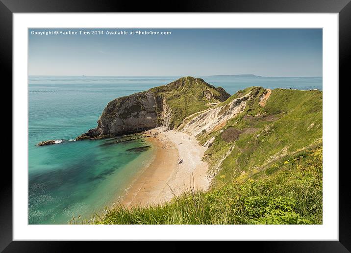  Jurassic Coastline near Durdle Door  Dorset Engla Framed Mounted Print by Pauline Tims