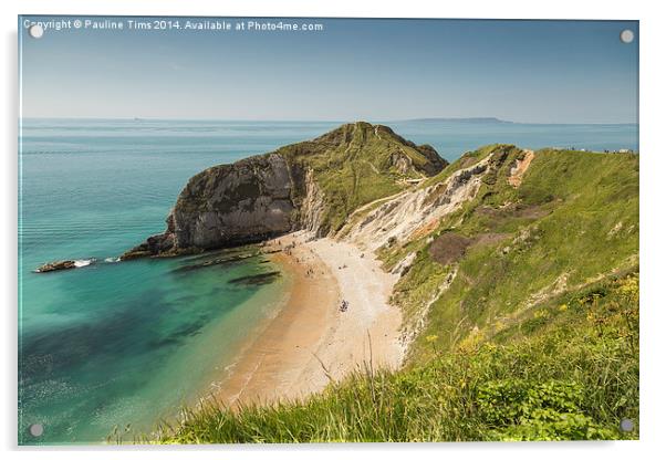  Jurassic Coastline near Durdle Door  Dorset Engla Acrylic by Pauline Tims