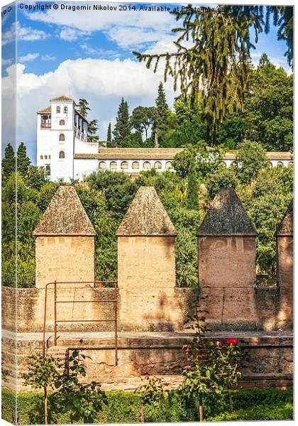 Gardens of La Alhambra Canvas Print by Dragomir Nikolov