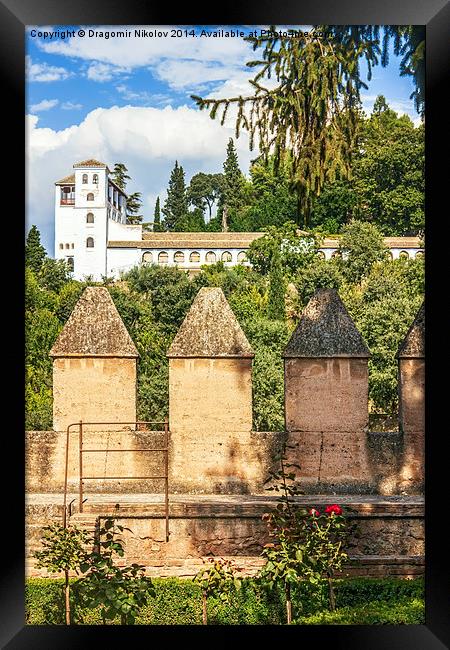 Gardens of La Alhambra Framed Print by Dragomir Nikolov