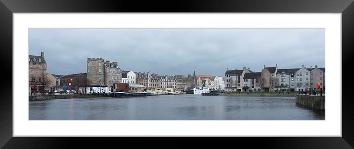  Barges in Leith Framed Mounted Print by Alan Whyte