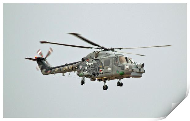Royal Navy Lynx Helicopter Print by Andy Heap