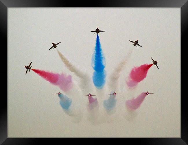 RAF Red Arrows Framed Print by Andy Heap
