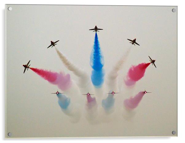 RAF Red Arrows Acrylic by Andy Heap