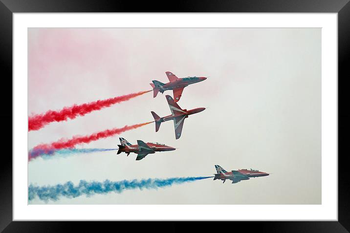 RAF Red Arrows Framed Mounted Print by Andy Heap