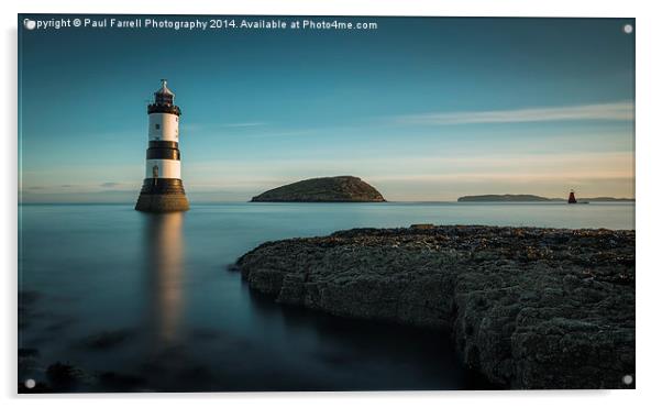  Penmon lighthouse (slight panoramic crop) Acrylic by Paul Farrell Photography