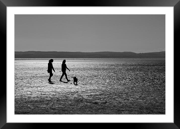 Walking the Dog Framed Mounted Print by Andy Heap