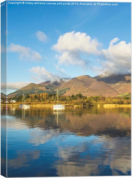  Boats On Derwentwater Canvas Print by Linsey Williams