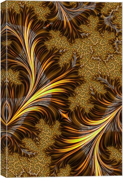 Golden Fronds Canvas Print by Steve Purnell
