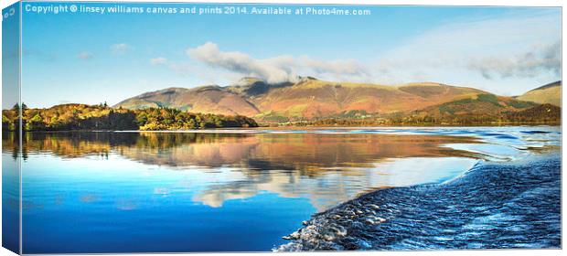 Skiddaw Reflections 2 Canvas Print by Linsey Williams