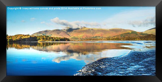 Skiddaw Reflections 2 Framed Print by Linsey Williams