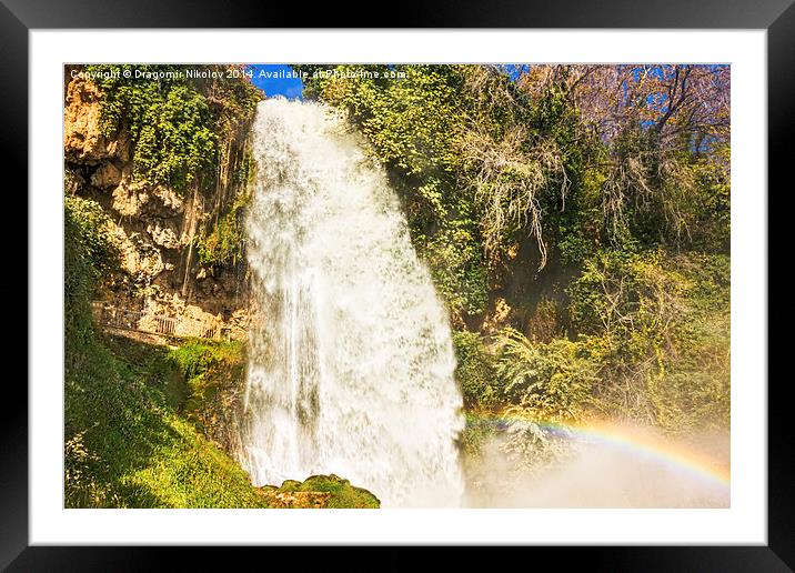 Waterfall in the mountain Framed Mounted Print by Dragomir Nikolov