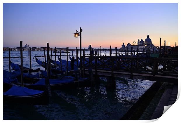 Venice Grand Canal in Italy at Sunset  Print by Jonathan Evans