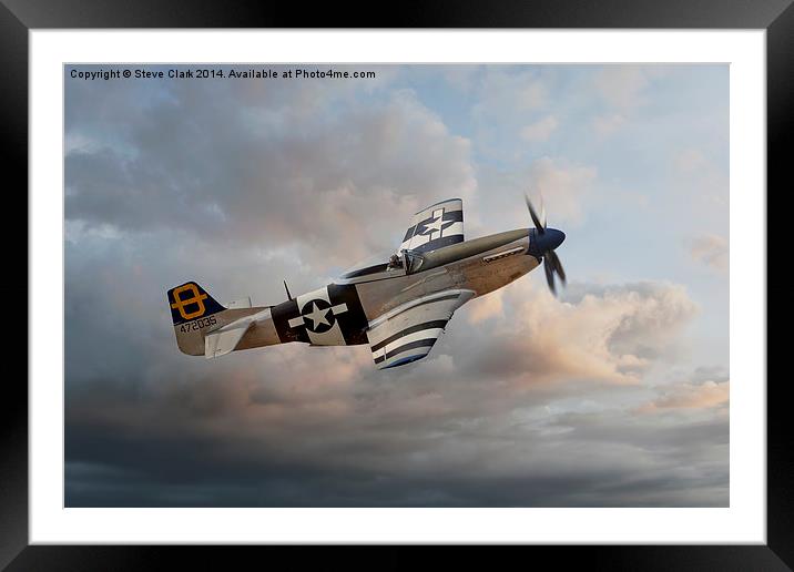  Jumpin Jacques - P51 Mustang Framed Mounted Print by Steve H Clark