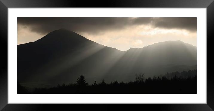 Crepuscular rays Framed Mounted Print by Kevin OBrian