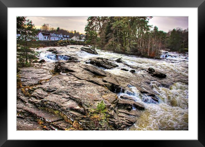 The Falls at Killin Framed Mounted Print by Tom Gomez