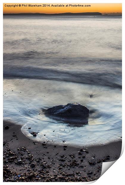  A rock and the Needles Print by Phil Wareham