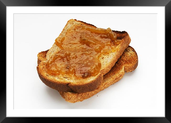 Bread toasted with jam Framed Mounted Print by Josep M Peñalver