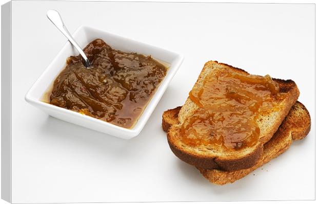 Bread toasted with jam Canvas Print by Josep M Peñalver