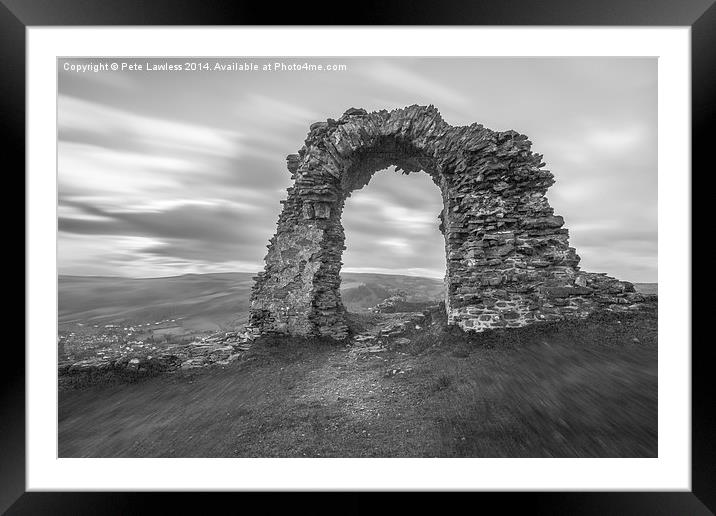   Castell Dinas Brân Framed Mounted Print by Pete Lawless