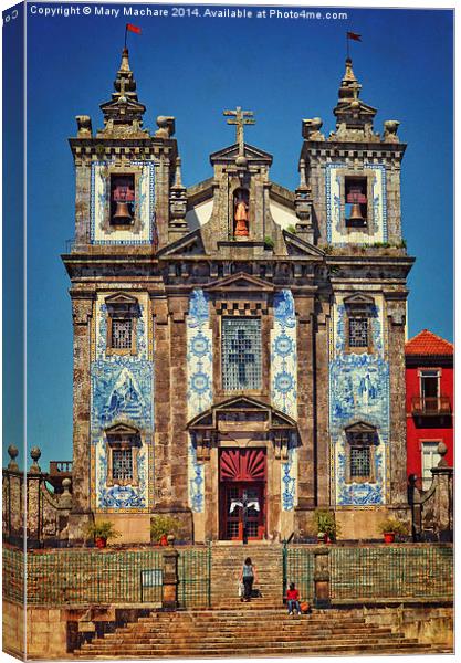 Church Of Saint Ildefonso - Porto  Canvas Print by Mary Machare